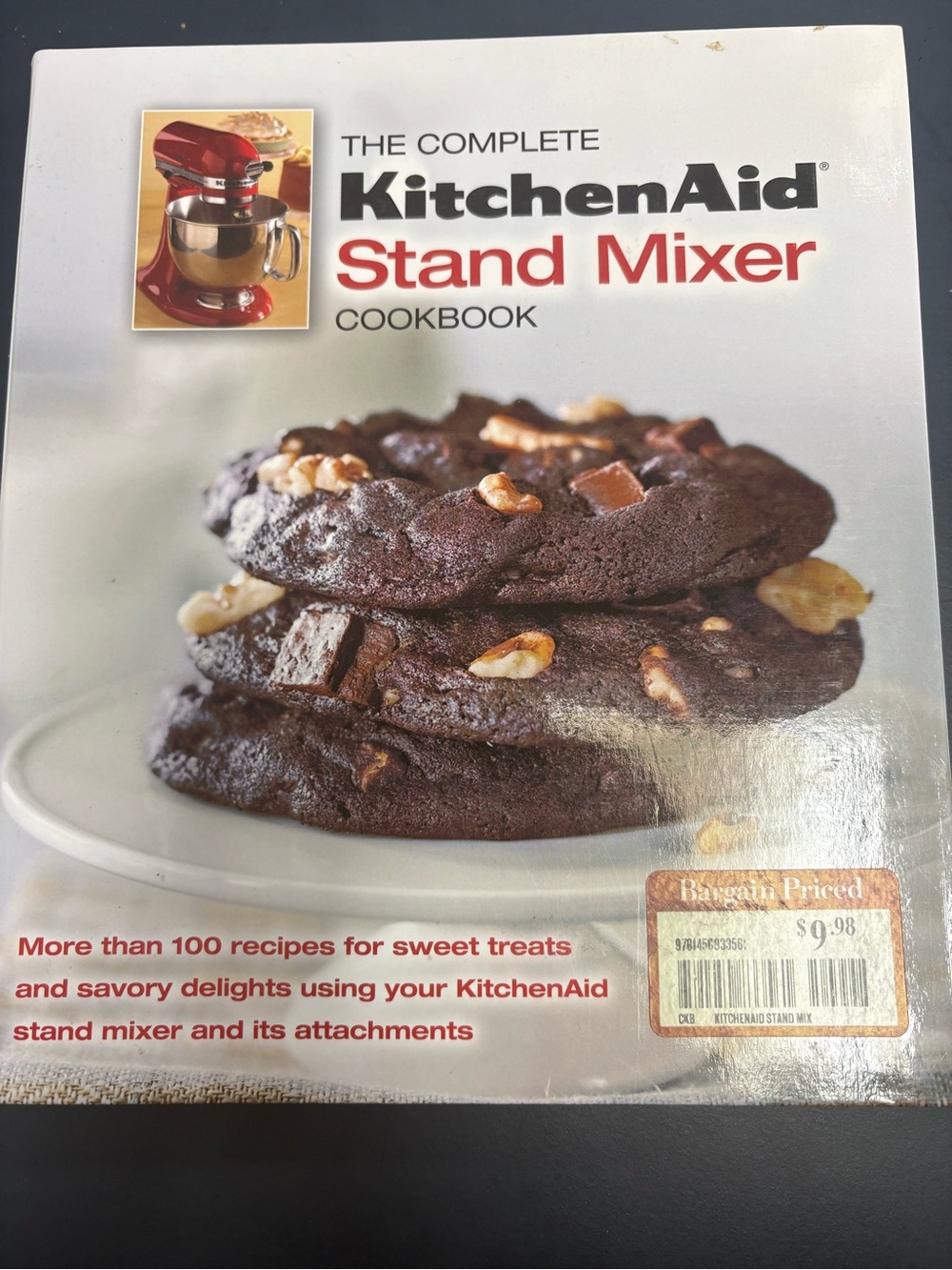 KitchenAid Stand Mixer Cookbook - White Cover with Red Accent